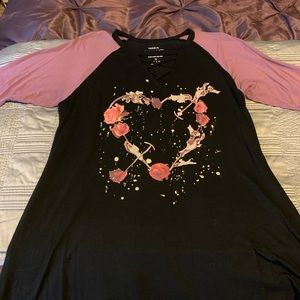 Torrid Plus Size 0 Heart Top